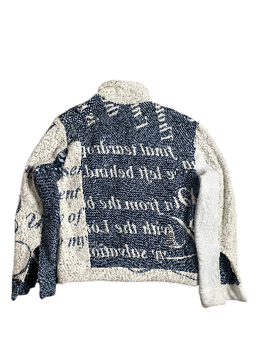 Blue Knit Tapestry Jacket
