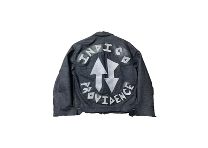 Denim Jacket with Grey Python Logo