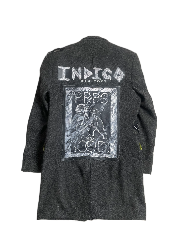 Grey Grim Stone Trench Coat