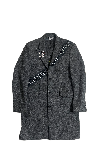 Grey Grim Stone Trench Coat