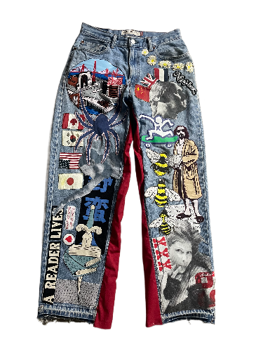 Denim Patched flared Jeans