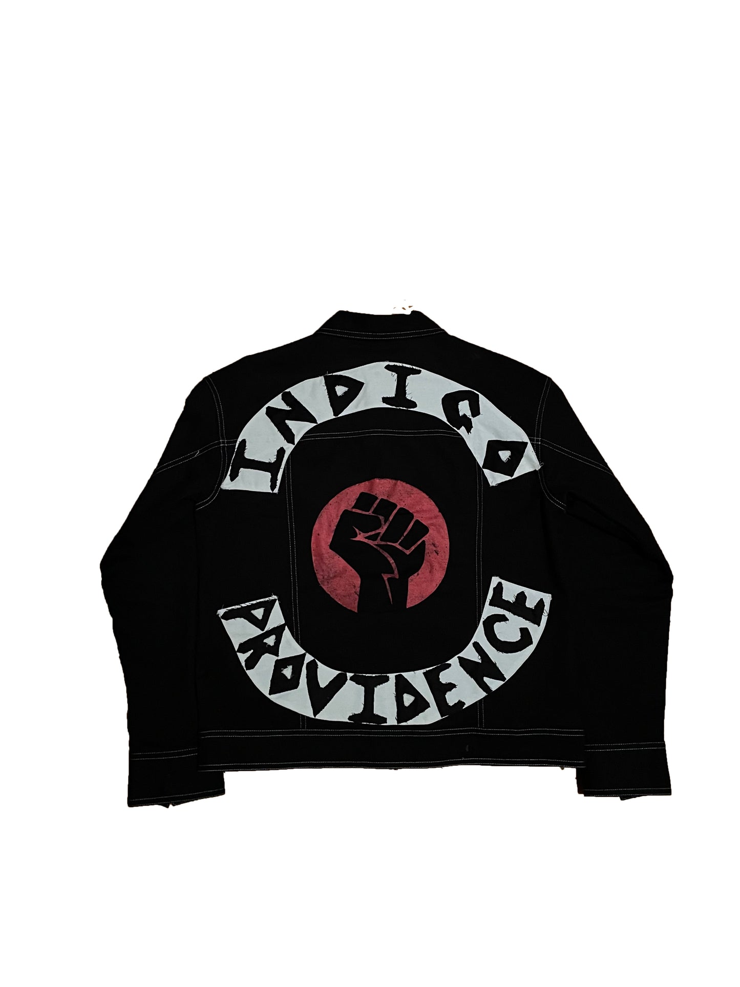 Power To The People Black Denim Jacket