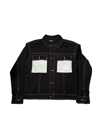 Power To The People Black Denim Jacket
