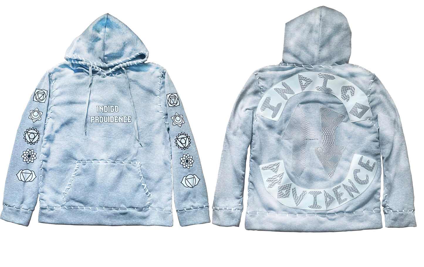 Grey Python Skin Pull over Hoodie
